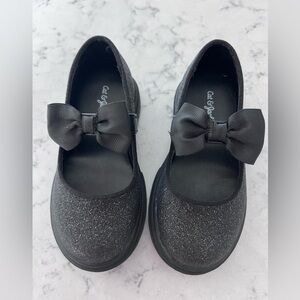 Cat & Jack Black Glitter Bow Mary Janes for Kids